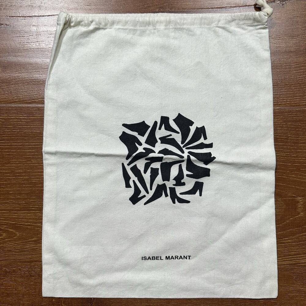 Isabel Marant Dust Bag 14"x11" Ivory Canvas Drawstring Cover Protector Heel Gift